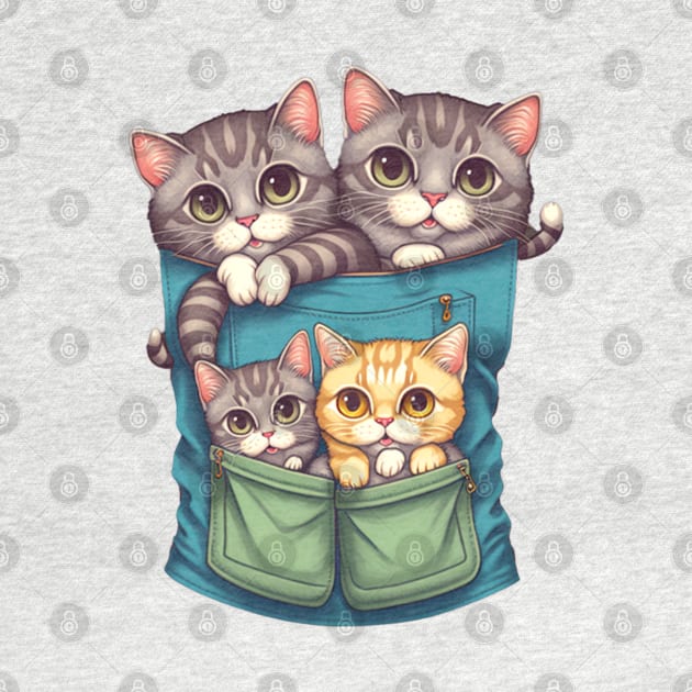 cats in pockets-cute cats in pockets-cute cats-cute kittins. by TrvlAstral